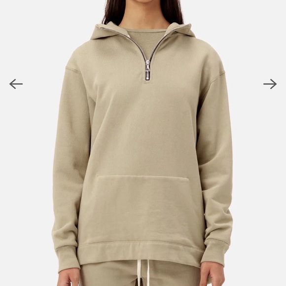 JOHN ELLIOT HALF ZIP HOODED VILLAIN/ SAND - Picture 6 of 8